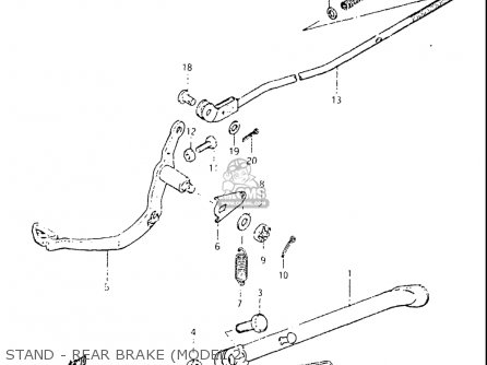 STAND - REAR BRAKE (MODEL 2) - DR125 1982 (Z) USA (E03)