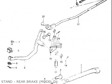 STAND - REAR BRAKE (MODEL D) - DR125 1982 (Z) USA (E03)