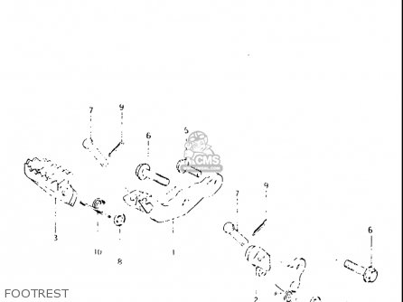 FOOTREST - DR125 1982 (Z) USA (E03)