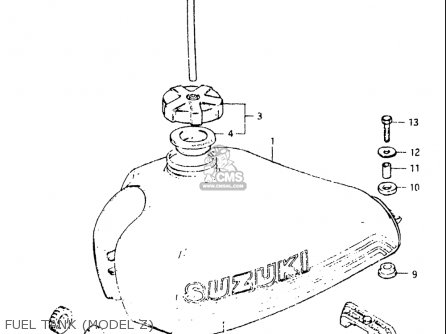 FUEL TANK (MODEL Z) - DR125 1982 (Z) USA (E03)