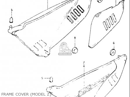 FRAME COVER (MODEL Z) - DR125 1982 (Z) USA (E03)