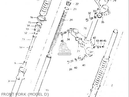 FRONT FORK (MODEL D) - DR125 1982 (Z) USA (E03)