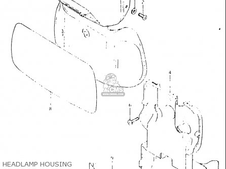 HEADLAMP HOUSING - DR125 1982 (Z) USA (E03)