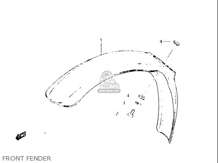 FRONT FENDER - DR125 1982 (Z) USA (E03)