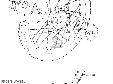 FRONT WHEEL - DR125 1982 (Z) USA (E03)