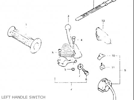 LEFT HANDLE SWITCH - DR125 1982 (Z) USA (E03)
