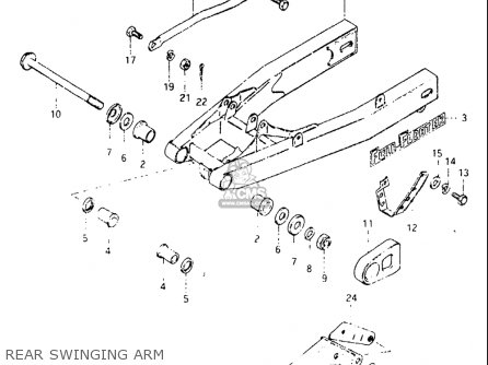 REAR SWINGING ARM - DR125 1982 (Z) USA (E03)
