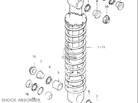 SHOCK ABSORBER - DR125 1982 (Z) USA (E03)