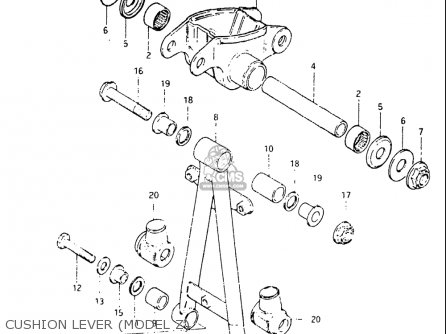 CUSHION LEVER (MODEL Z) - DR125 1982 (Z) USA (E03)