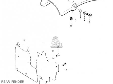 REAR FENDER - DR125 1982 (Z) USA (E03)