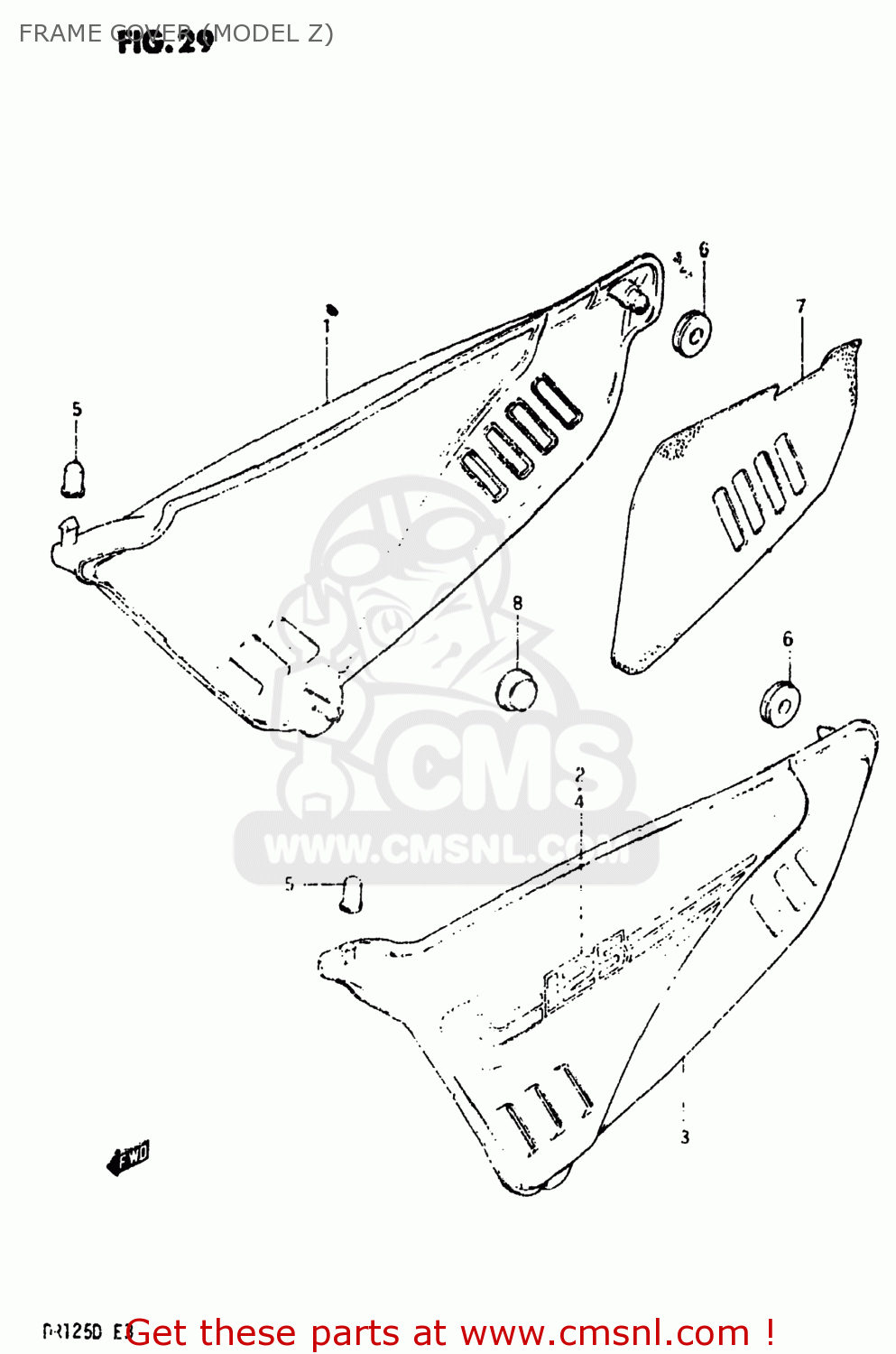 FRAME COVER (MODEL Z) DR125 1983 (D) USA (E03)