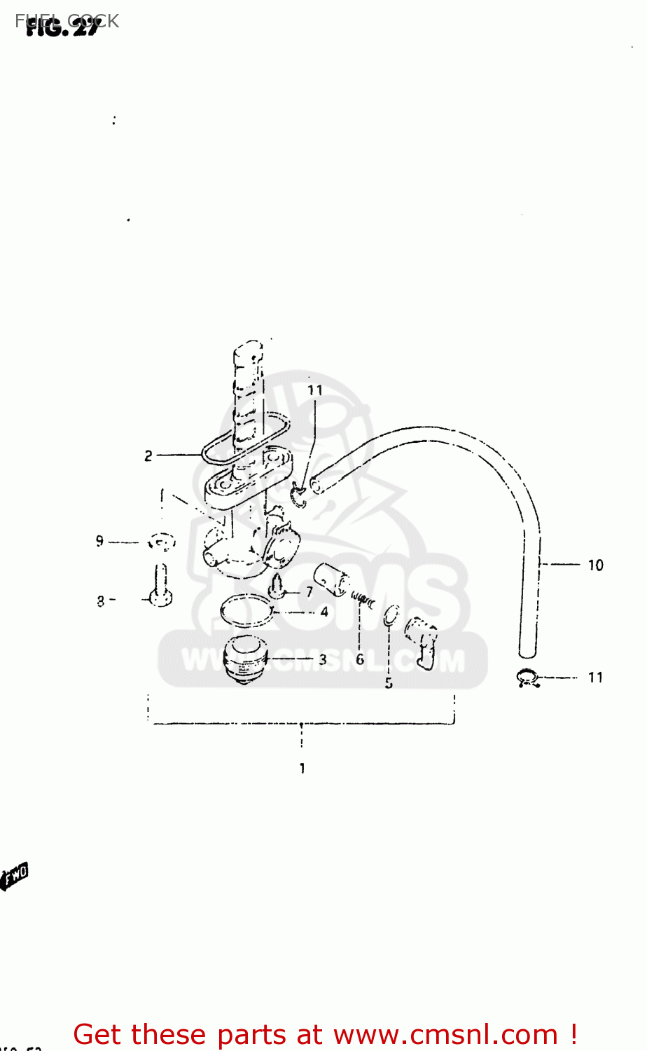 FUEL COCK DR125 1983 (D) USA (E03)