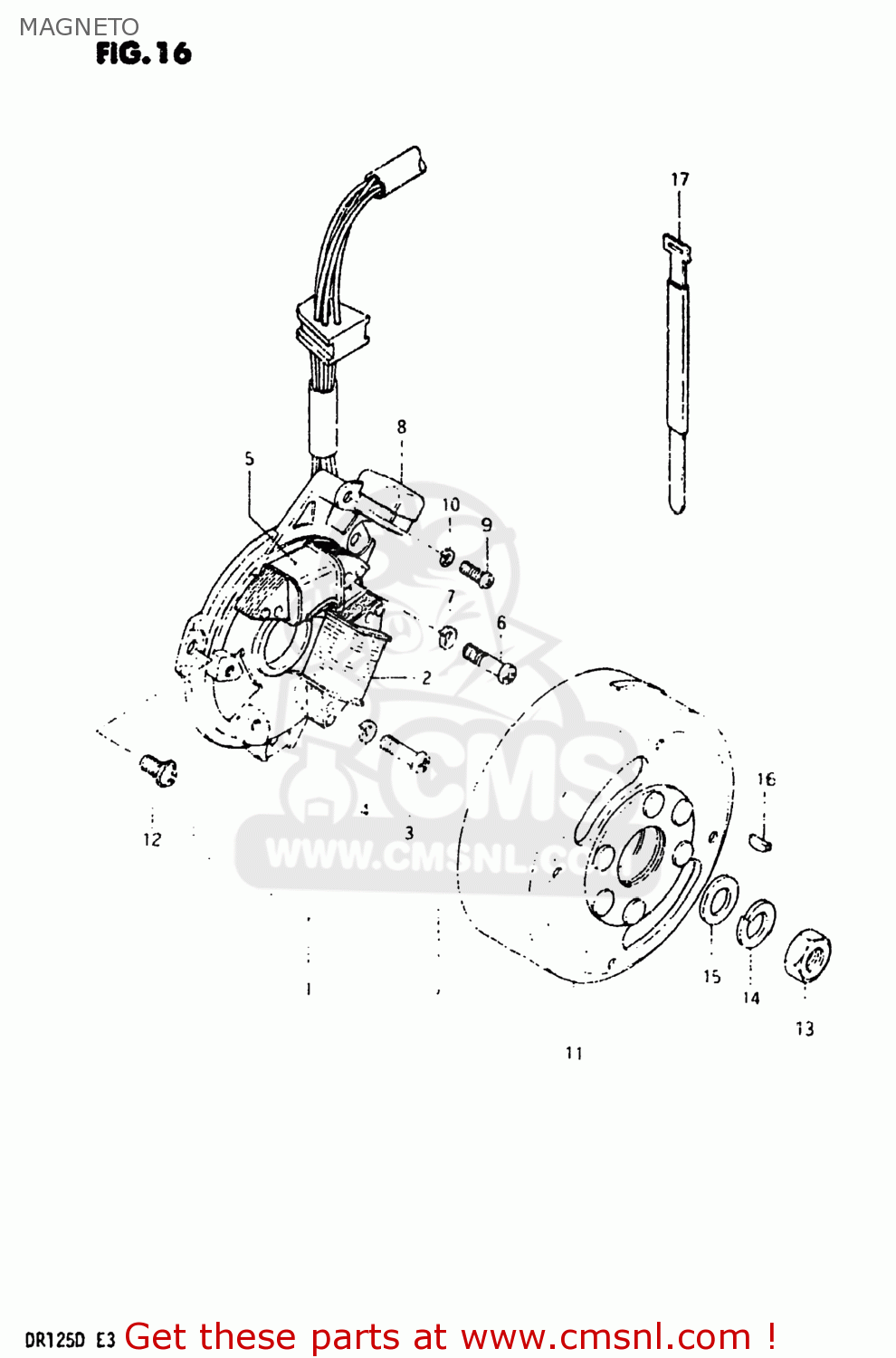 MAGNETO DR125 1983 (D) USA (E03)