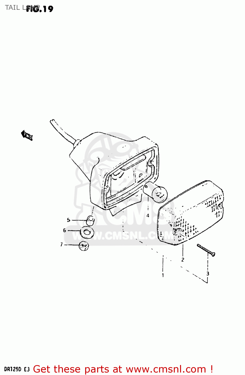 TAIL LAMP DR125 1983 (D) USA (E03)