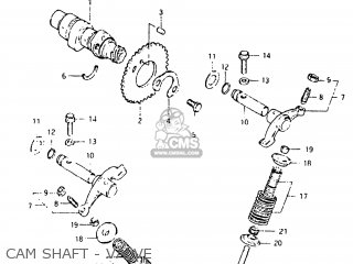 CAM SHAFT - VALVE - DR125 1983 (D) USA (E03)