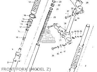 FRONT FORK (MODEL Z) - DR125 1983 (D) USA (E03)