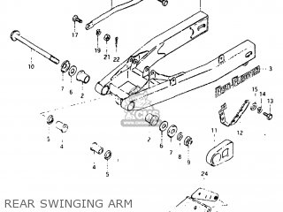 REAR SWINGING ARM - DR125 1983 (D) USA (E03)