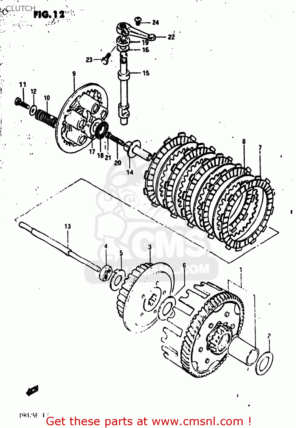 CLUTCH DR125 1984 (E) USA (E03)