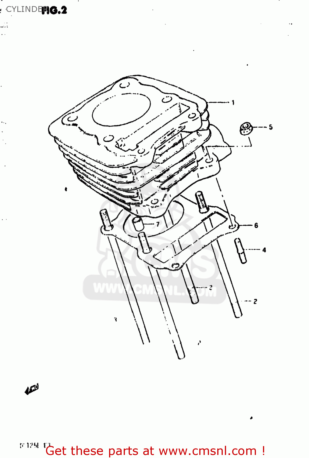 CYLINDER DR125 1984 (E) USA (E03)