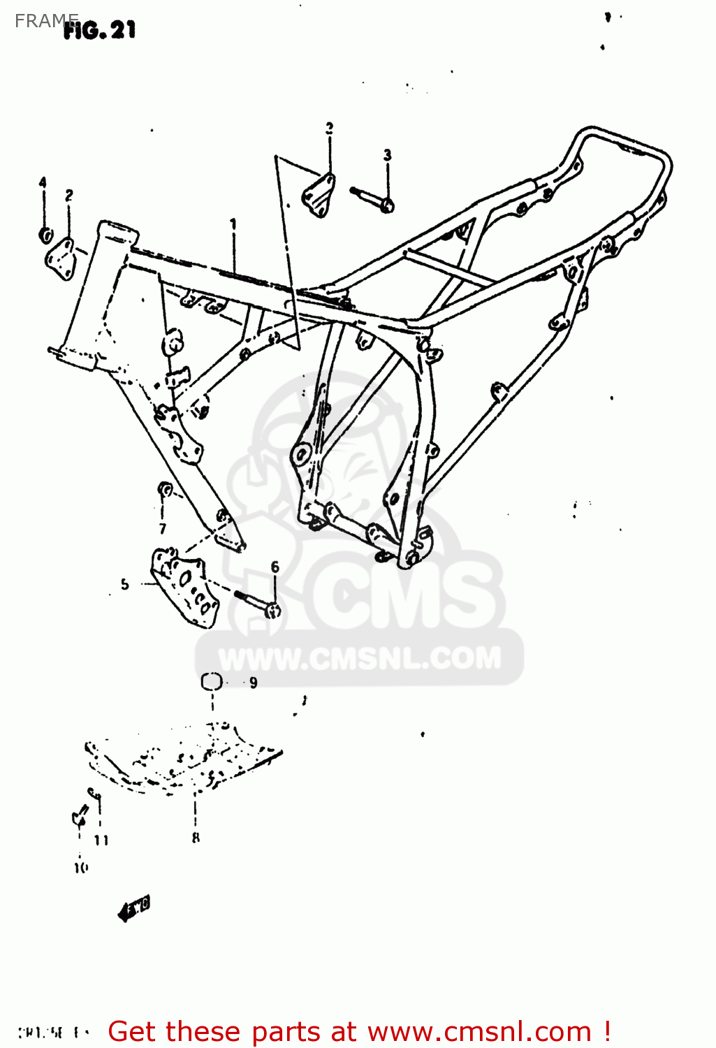 FRAME DR125 1984 (E) USA (E03)