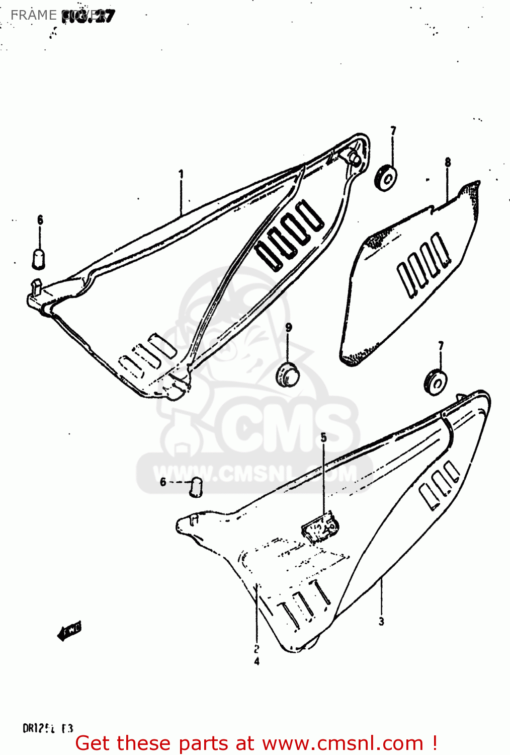 FRAME COVER DR125 1984 (E) USA (E03)