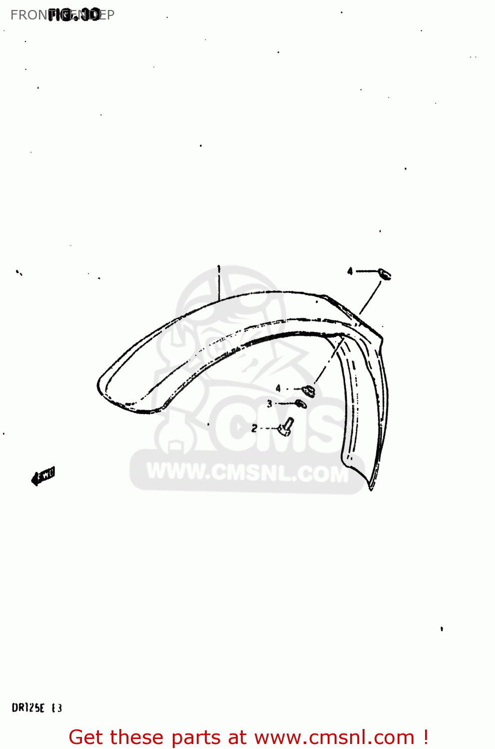 FRONT FENDEP DR125 1984 (E) USA (E03)