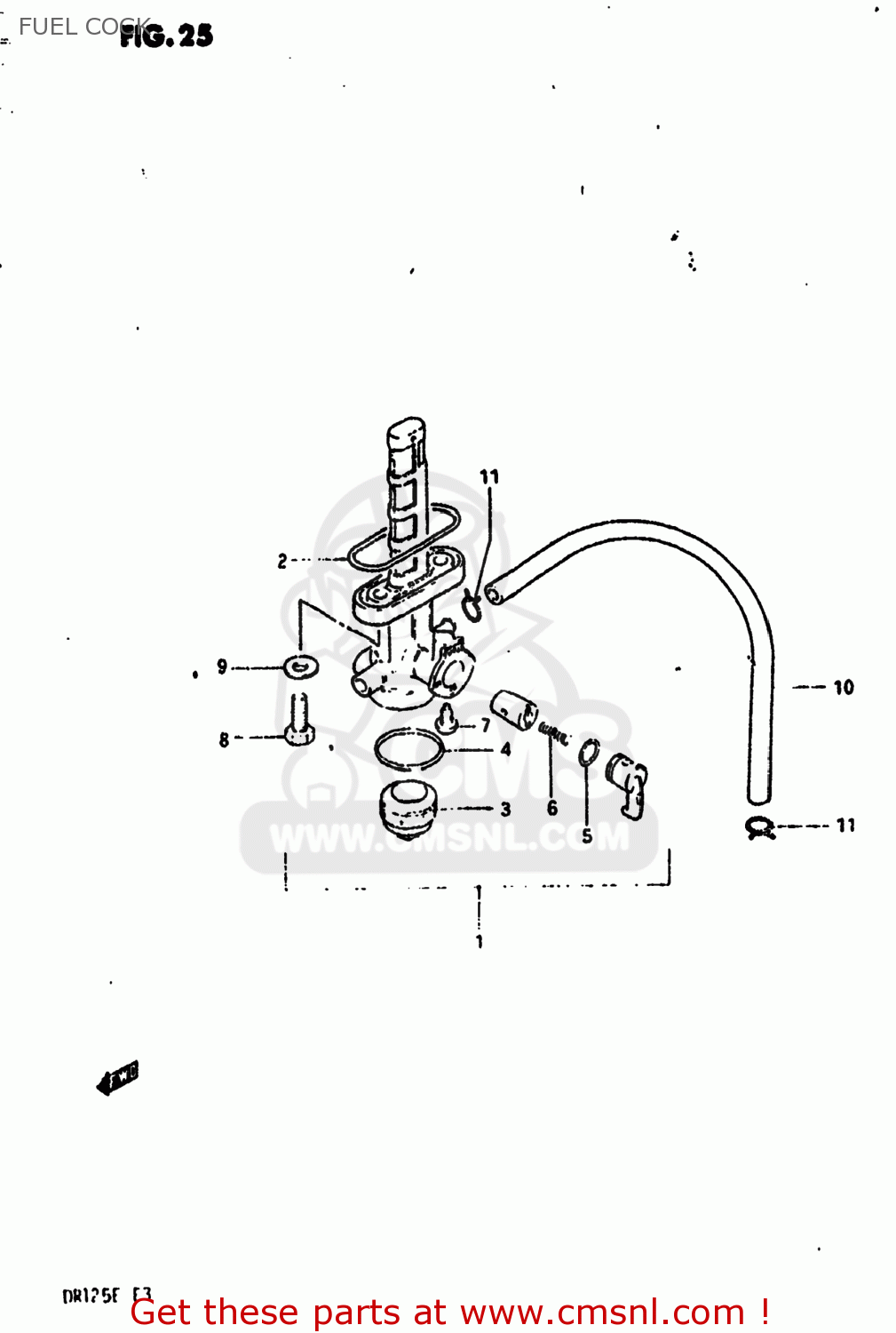 FUEL COCK DR125 1984 (E) USA (E03)