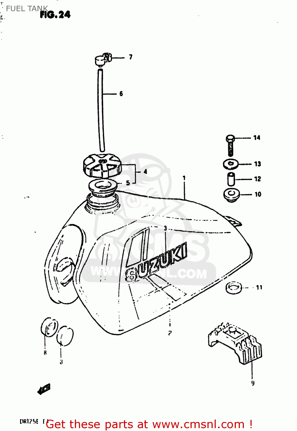 FUEL TANK DR125 1984 (E) USA (E03)