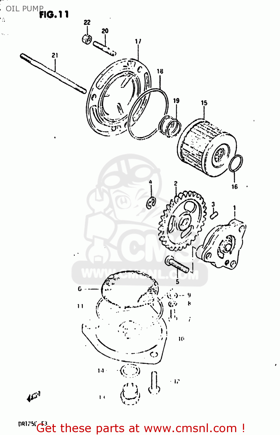 OIL PUMP DR125 1984 (E) USA (E03)