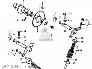 CAM SHAFT - VALVE - DR125 1984 (E) USA (E03)