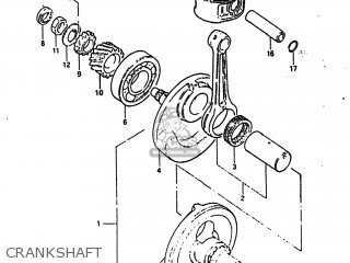 CRANKSHAFT - DR125 1984 (E) USA (E03)