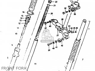 FRONT FORK - DR125 1984 (E) USA (E03)
