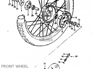 FRONT WHEEL - DR125 1984 (E) USA (E03)