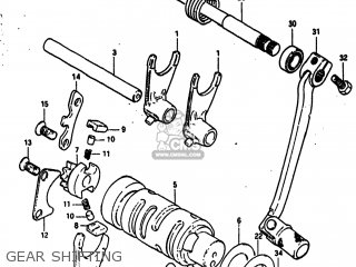 GEAR SHIFTING - DR125 1984 (E) USA (E03)