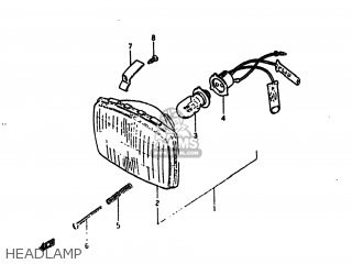 HEADLAMP - DR125 1984 (E) USA (E03)