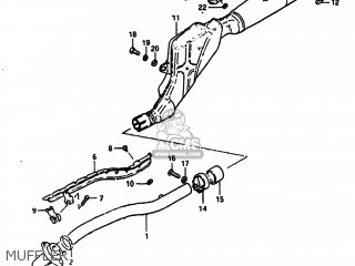 MUFFLER - DR125 1984 (E) USA (E03)
