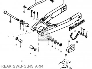 REAR SWINGING ARM - DR125 1984 (E) USA (E03)