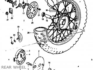 REAR WHEEL - DR125 1984 (E) USA (E03)