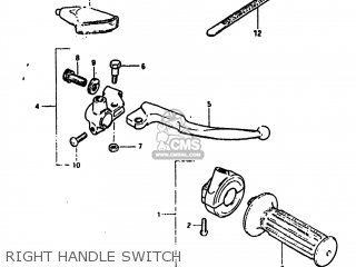 RIGHT HANDLE SWITCH - DR125 1984 (E) USA (E03)