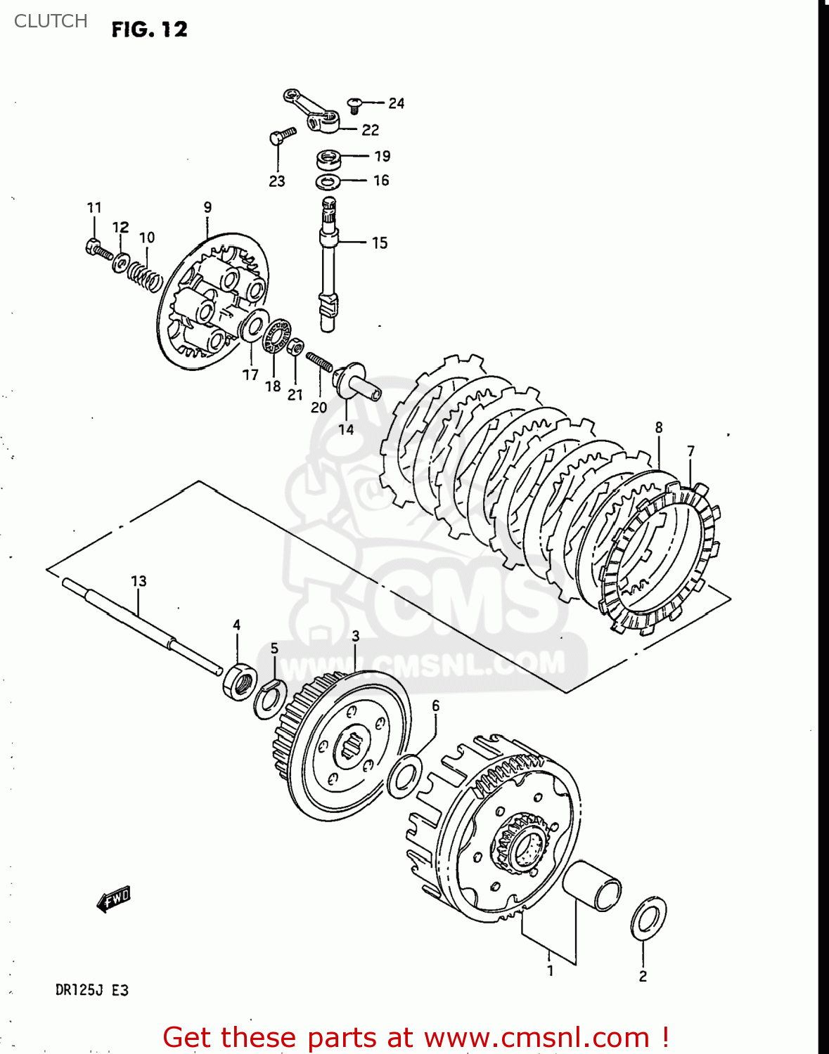 CLUTCH DR125 1986 (G) USA (E03)