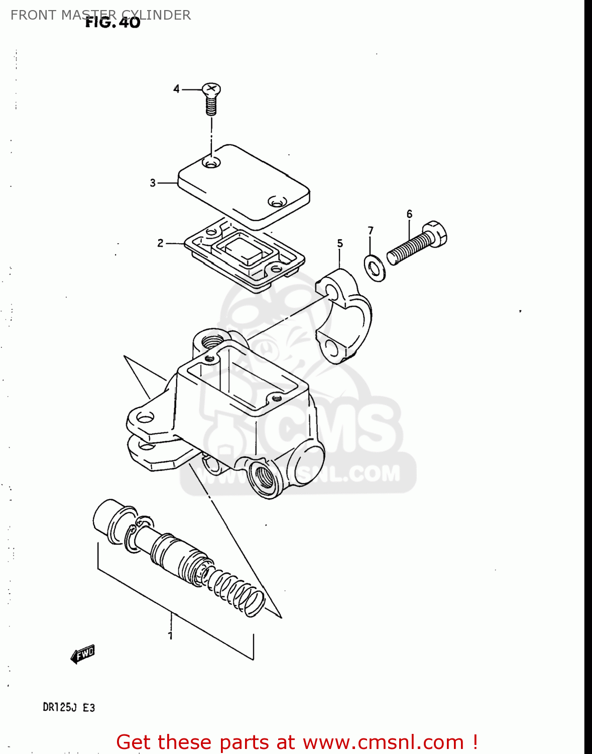 FRONT MASTER CYLINDER DR125 1986 (G) USA (E03)