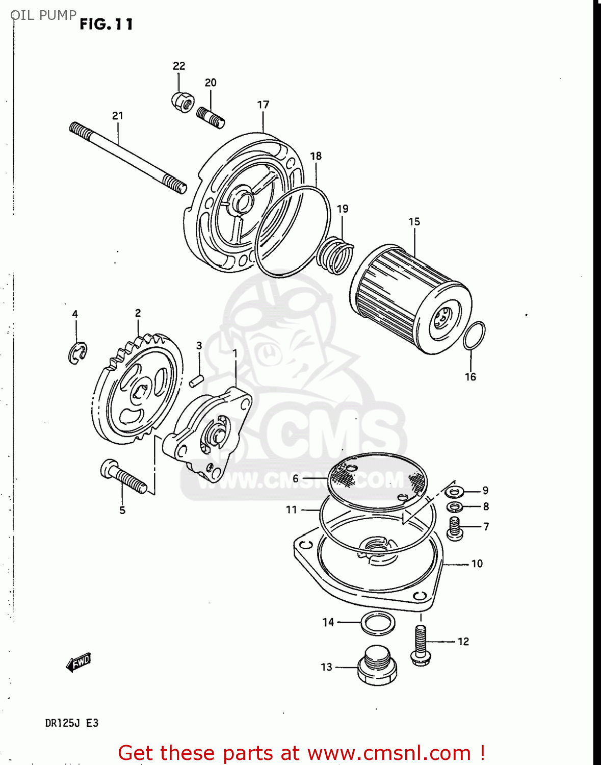 OIL PUMP DR125 1986 (G) USA (E03)