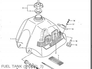 FUEL TANK (MODEL J) - DR125 1986 (G) USA (E03)