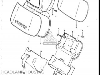 HEADLAMP HOUSING - DR125 1986 (G) USA (E03)