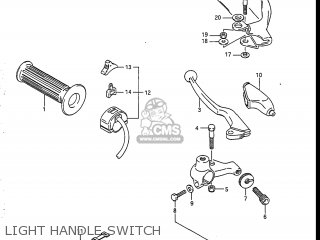 LIGHT HANDLE SWITCH - DR125 1986 (G) USA (E03)