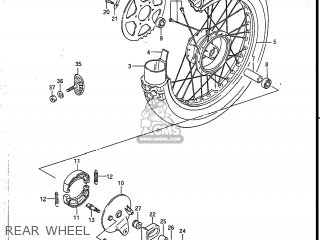 REAR WHEEL - DR125 1986 (G) USA (E03)
