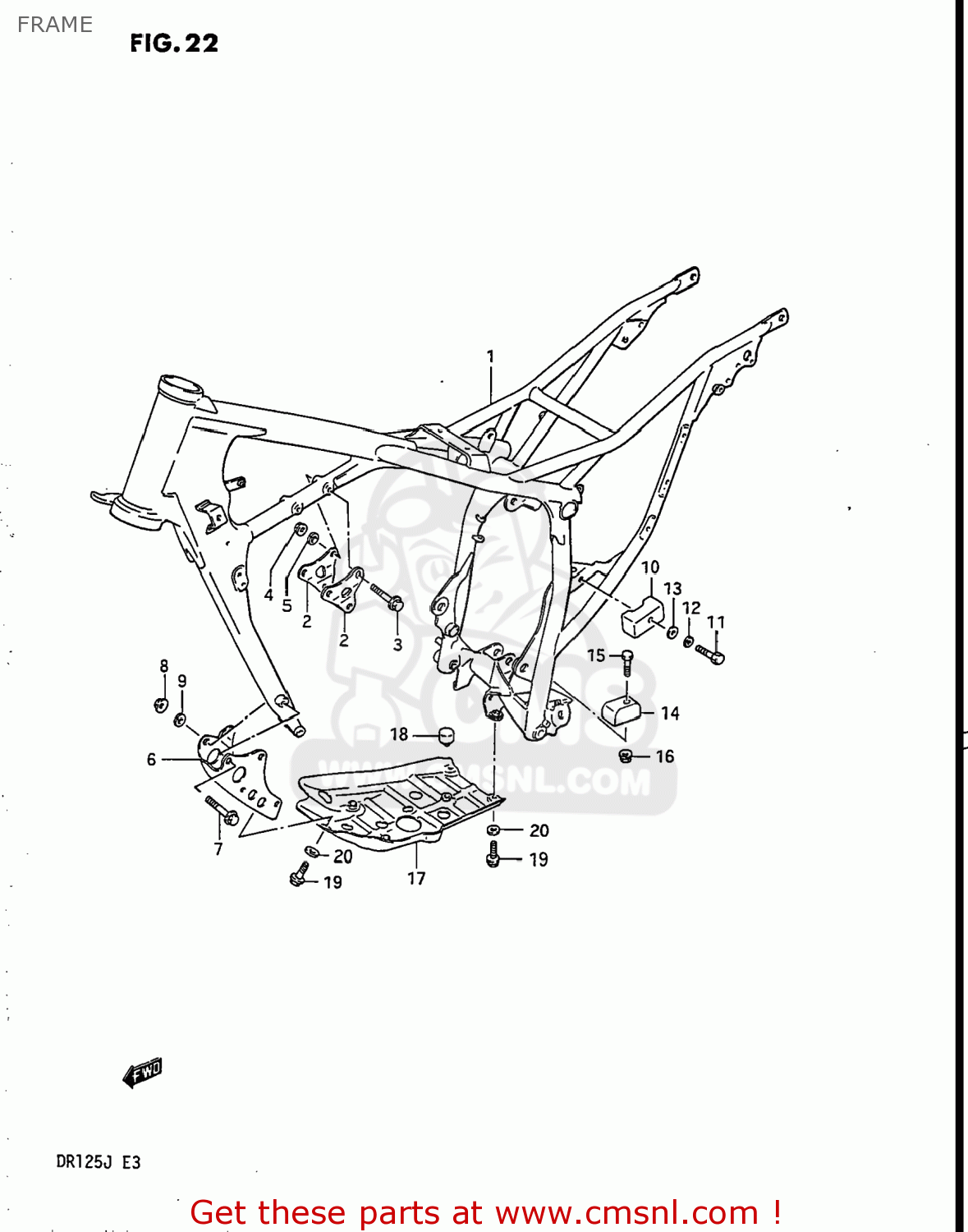 FRAME DR125 1987 (H) USA (E03)