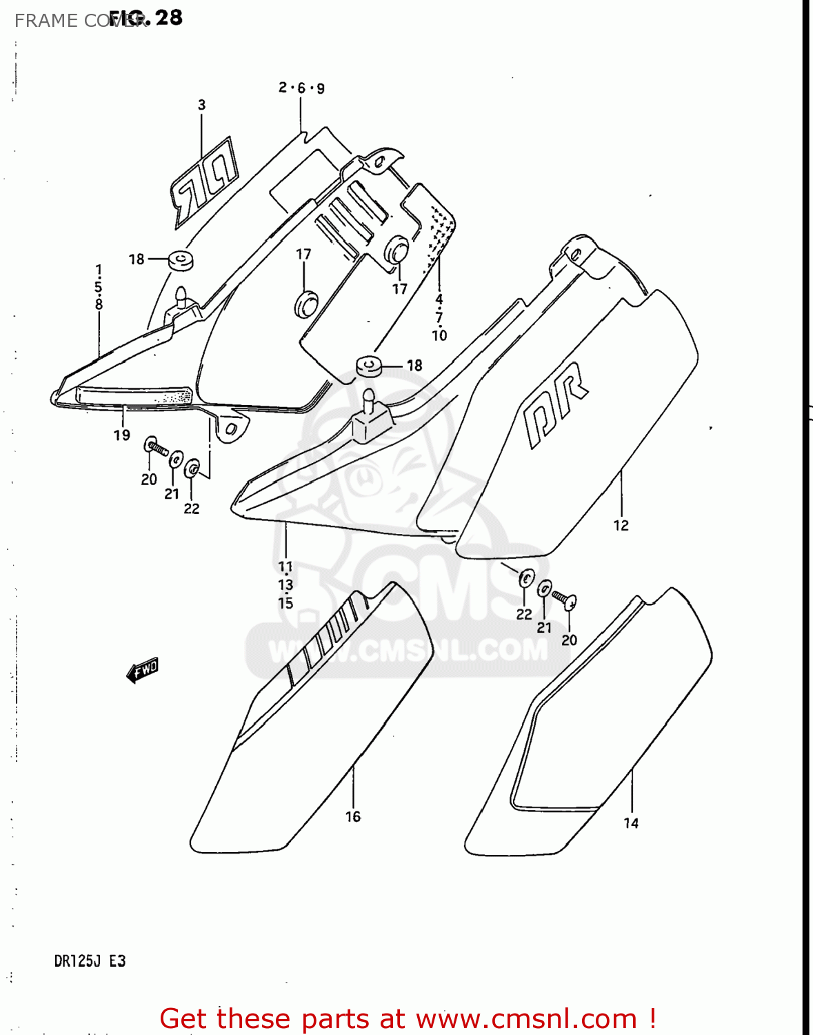 FRAME COVER DR125 1987 (H) USA (E03)