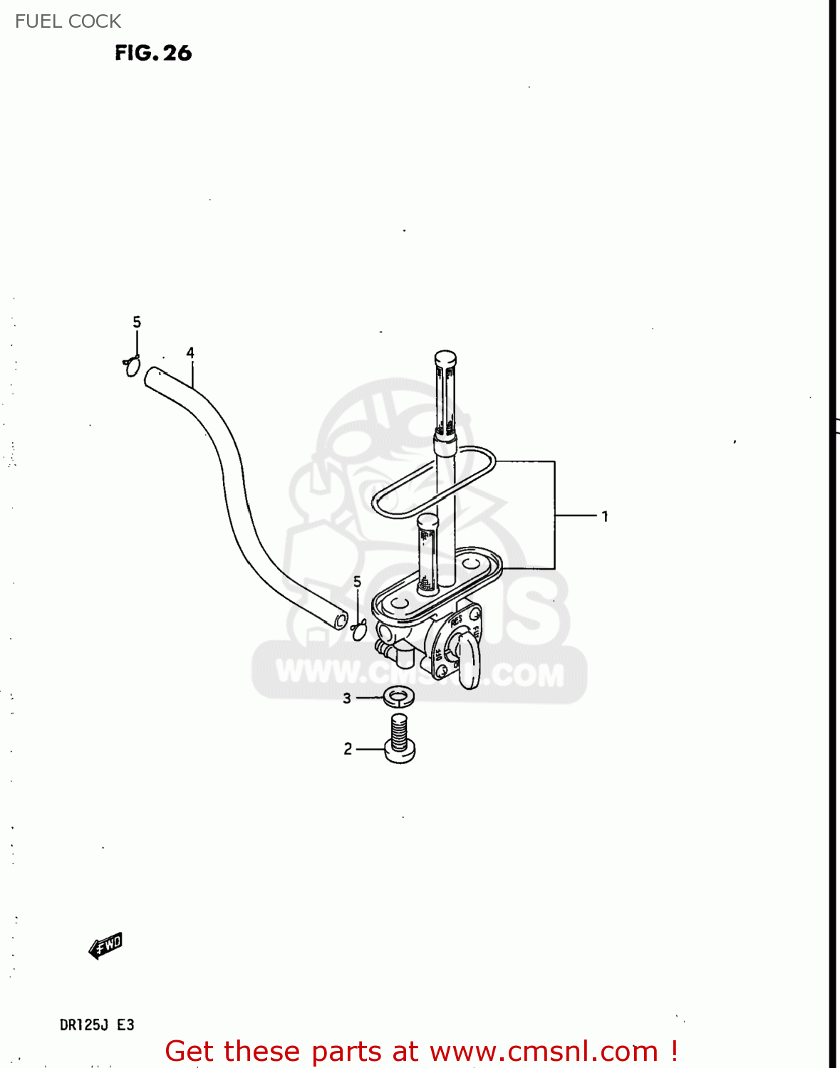 FUEL COCK DR125 1987 (H) USA (E03)