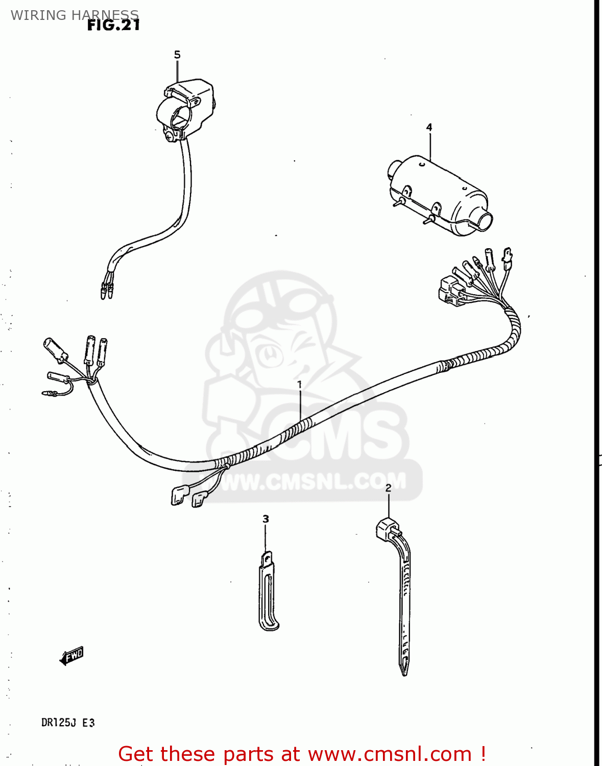 WIRING HARNESS DR125 1987 (H) USA (E03)